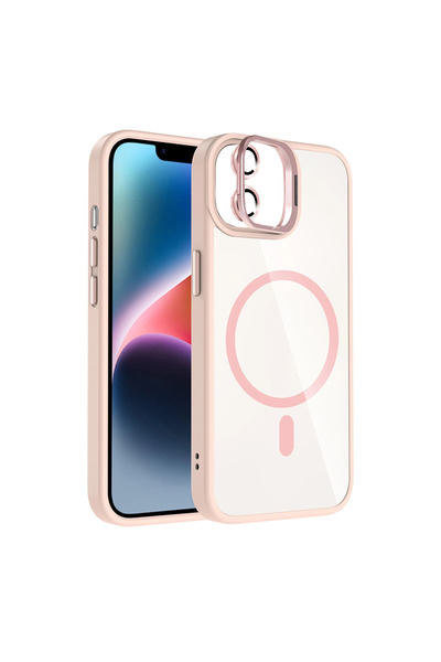 eco port غطاء جوكو آيفون 11 مع عدسة ريميم وحامل ماجسيف - وردي