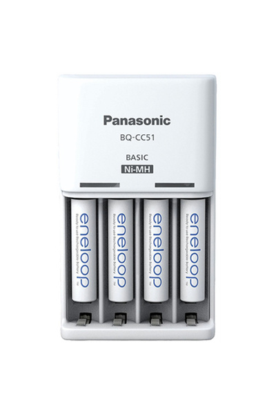 PANASONIC [τίτλος] 4xAA 800mah λευκός φορτιστής Eneloop