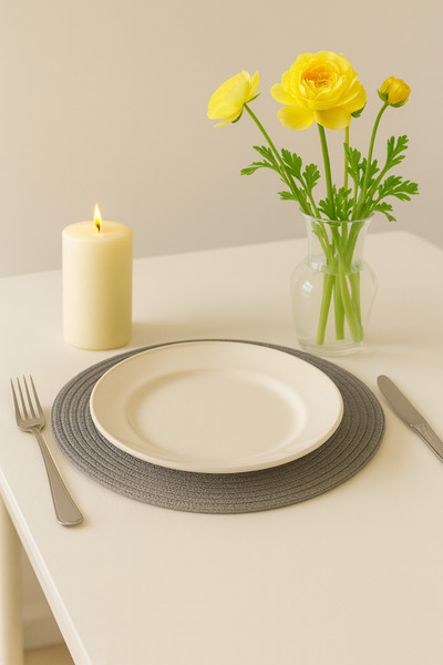 MaCGlorians Amerikan Servis Runner (6'Lı ) Sunum Supla Takımı Örgü Tabak Altı...