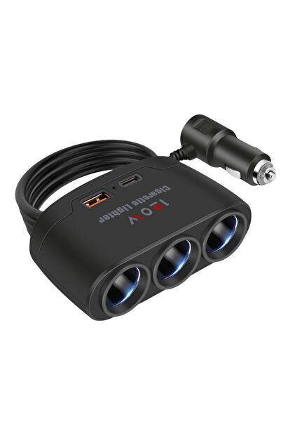 MR.SMART F.T.C محول ولاعة سجائر السيارة 120 وات مع منافذ USB وPD، شاحن سيارة ...