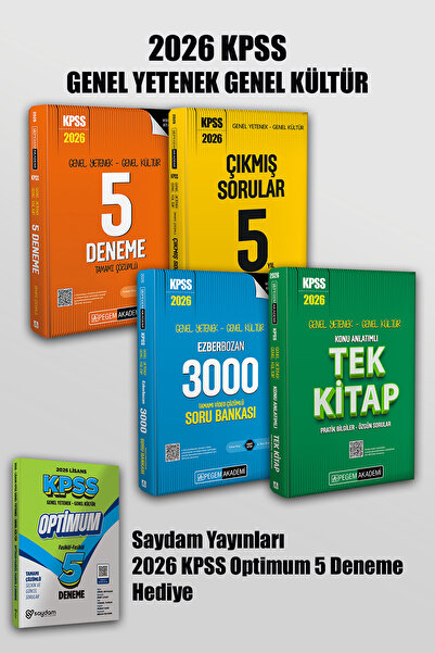 Pegem Akademi Yayıncılık 2026 KPSS GYGK Lisans Tek Konu - 3000 Çözümlü Soru -...