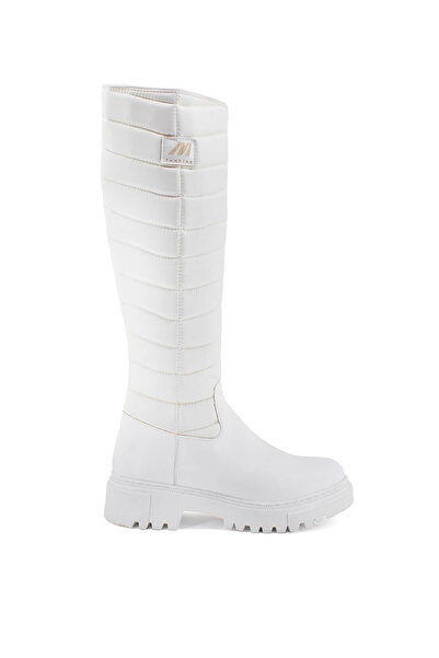M.P. Mp Kadın Casual Kapitone Çizme Beyaz MP-2752