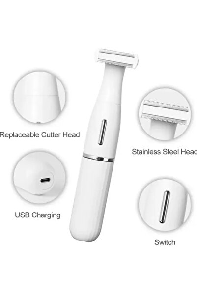 Muchmy 4 in 1 Rechargeable Waterproof Pain-Free Grooming Kit Face, Nose, Legs, Underarm, Bikini Trimmer