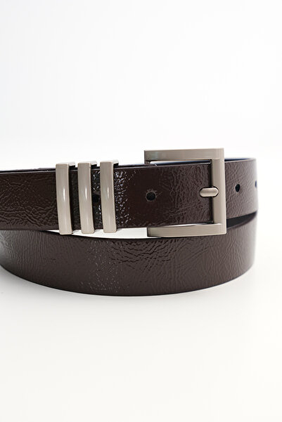 Addax Metal Buckle Patent Leather Belt K2021