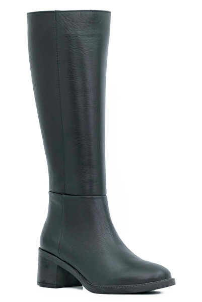 Tuna Genuine Leather Rubber Sole Zippered Women's Boots - C265984