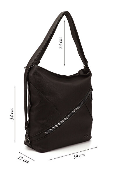 GÖNDERİ(R) Women's Brown Long Strap Shoulder and Backpack