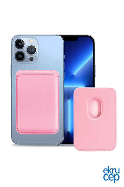 Ekru Cep حامل بطاقات مغناطيسي من Magsafe، حافظة بطاقات جلدية متوافقة مع جميع ...