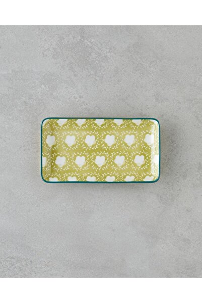 English Home Plantopia Porcelain Boat Plate Yellow-Green 17X10 cm (17.11.2025)