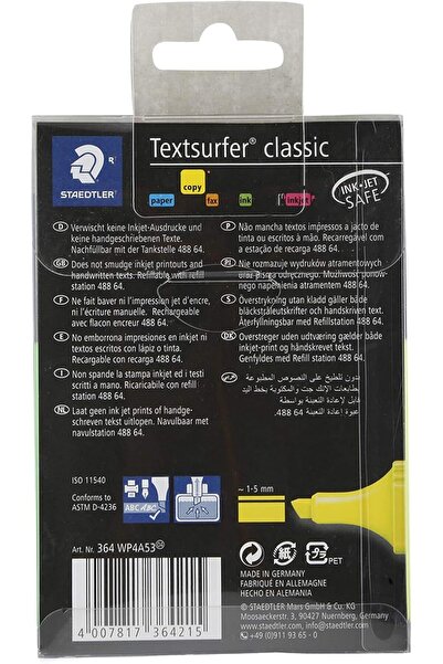 Staedtler Textsurfer Highlighter Wlt=4col