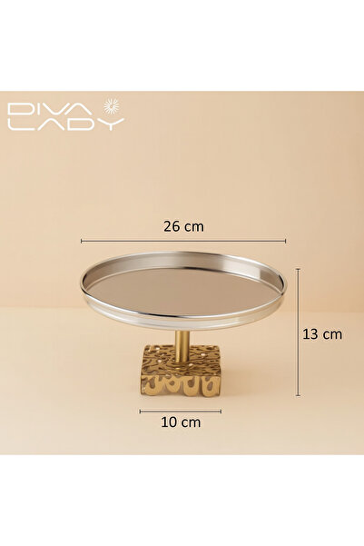 DIVA LADY Royal serving stand with decorative base – luxurious size 26 x 13 x 10 cm