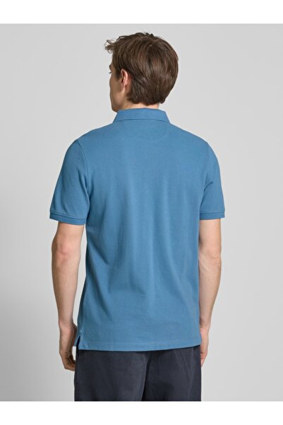 s.Oliver Men's polo shirt, 100% cotton, with logo, Light blue, 3XL