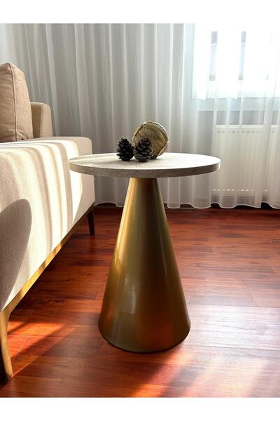 desping Bottle Modern Mantar Sehpa Yan Sehpa Bohem Sehpa Çap 40cm Alüminyum A...