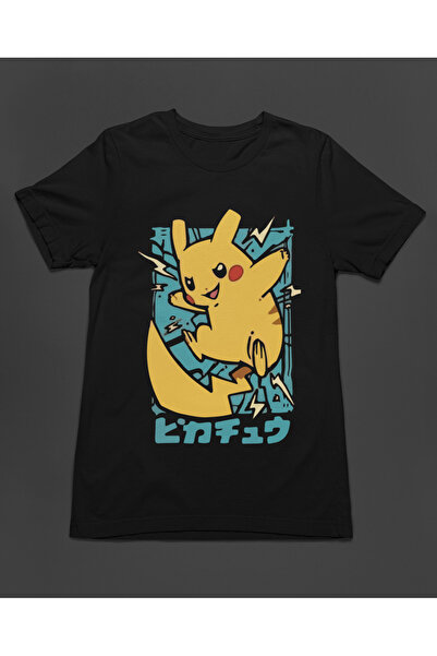 Bumeta Pikachu Pokemon Lightning Anime Japanese T-Shirt