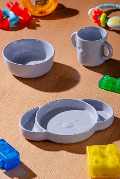 Le murano مجموعة طعام مومو مكونة من 3 قطع بنمط الكوالا |   أزرق