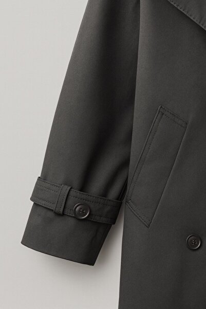 BASEL.CO Men's Premium Belted Black Trench Coat - Tok Posture and Italian Cut (100cm)