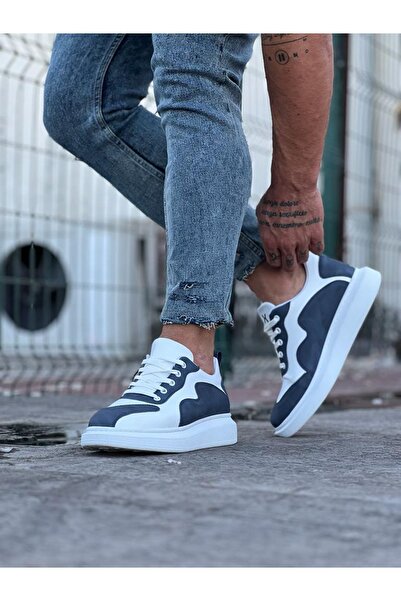 Wagoon WG301 White Blue Men's Casual Shoes