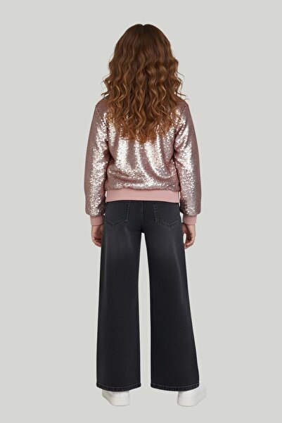 ww waka waka kids store Girls' Sequined Bomber Jacket Sparkling Stylish Cardigan