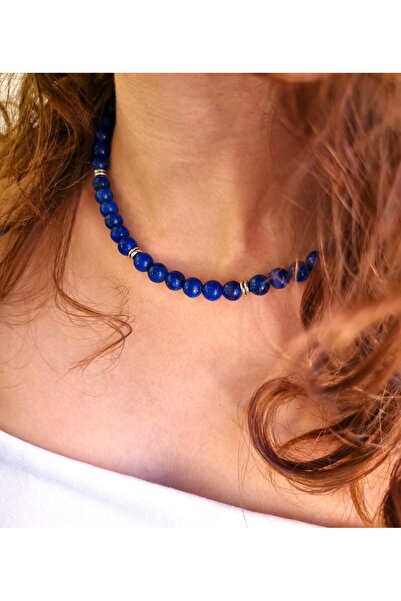 NEMOR STUDIO قلادة من حجر اللازورد الطبيعي |   الطاقة الزرقاء العميقة