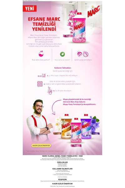 Marc Yüzey Temizleyici Floral ve Lavanta 2x2500 ml