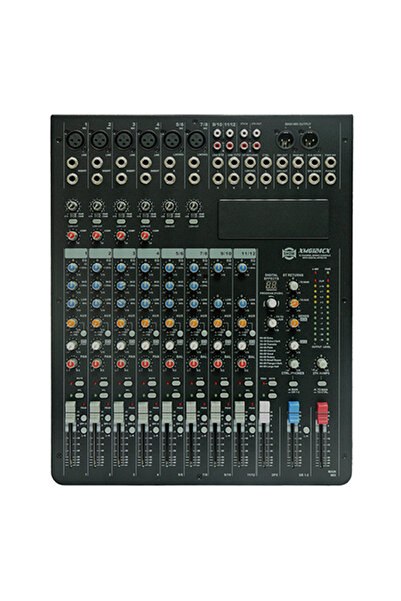 SHOW Professional Audio Mixer with 12 Channels, 48v Phantom and 24bit Digital Signal Processing.