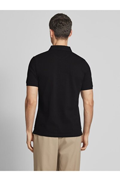 s.Oliver Men's polo shirt, 100% cotton, with logo, Black