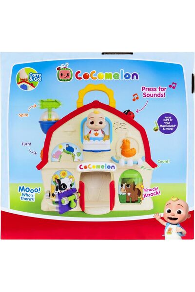 Cocomelon JJ Musical Barn Playset - Battery Operated, 8 Sensory Features, Figurine & Carry Case