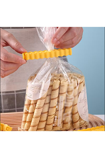 BABUN 12li Patates Kızartması Şeklinde Mıknatıslı Dolaba Yapışabilir Poşet Ambalaj Yiyecek Kilidi Klipsi