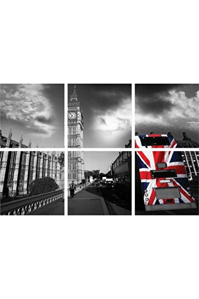 Drub Alabdaa لوحة فنية جدارية متعددة الألوان بدون إطار، مكونة من 6 قطع (40 × 40 سم لكل قطعة)