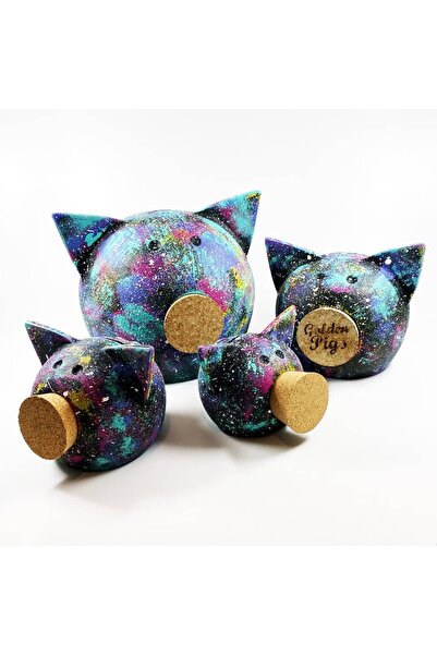 GOLDEN PIGS GoldenPigs, Pușculițe ceramice lucrate manual, dimensiunea L