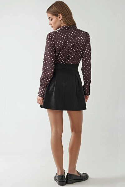 Hiccup Zippered Pleated Mini Skirt