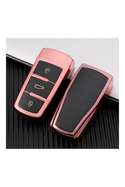 OEM Smart key cover Volkswagen VW CC Passat B6 B7 Passat 3C CC M6, pink, for cars with start-stop