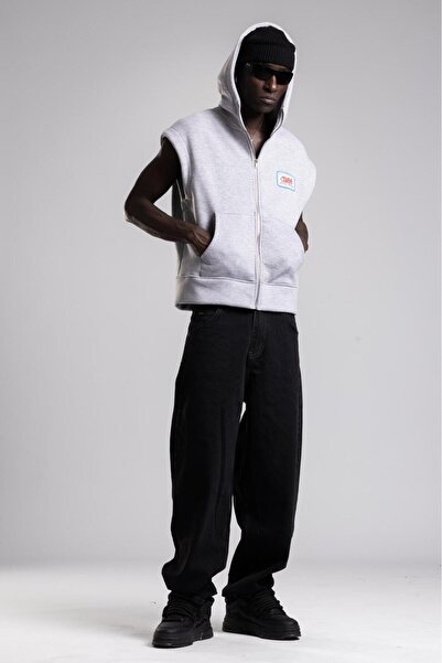 catchjeansro Sleeveless cotton Hooded vest