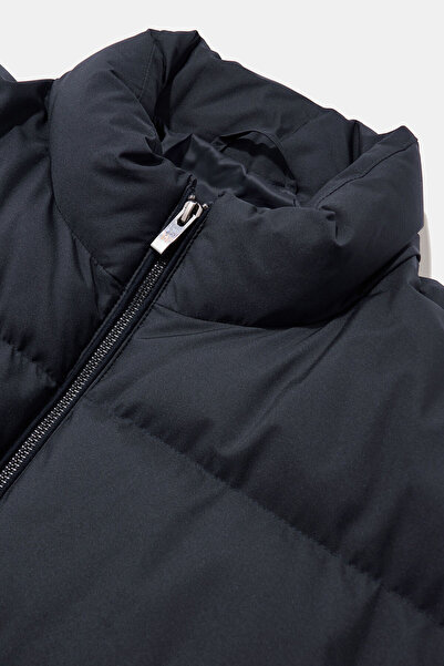 W Collection Zipped Dark Blue Puffer Coat