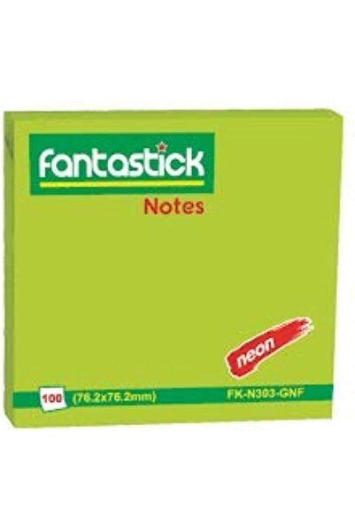 Fantastick ملاحظات لاصقة 3 × 3 خضراء - عبوة من 12 ورقة