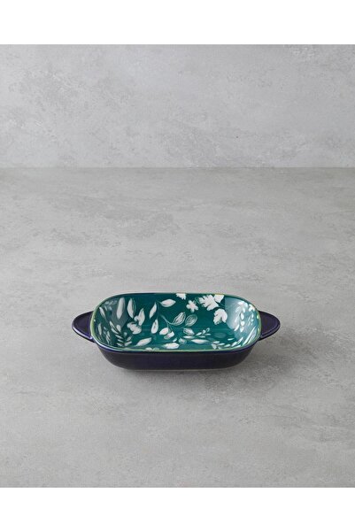 English Home Plantopia Porcelain Boat Plate Navy Blue-Green 22X12 cm (17.11.2025)