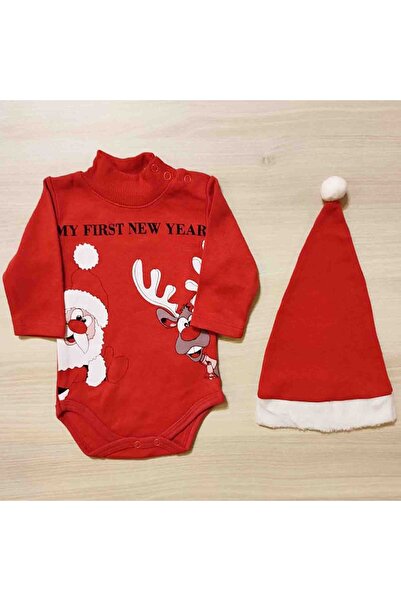 Pabbuc Baby bodysuit long sleeve Santa Claus and reindeer cotton