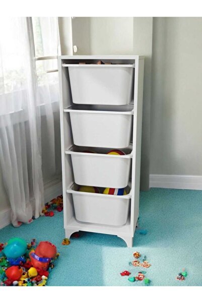 modüleva 4 sepetli Çok Amaçlı Dolap / Oyuncak Kutusu / Organizer Düzenleyici