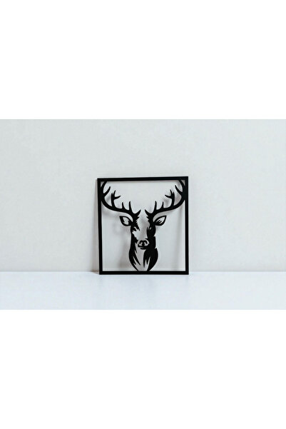 Minimalist Geyik Siluet MDF Duvar Tablosu 41 x 38