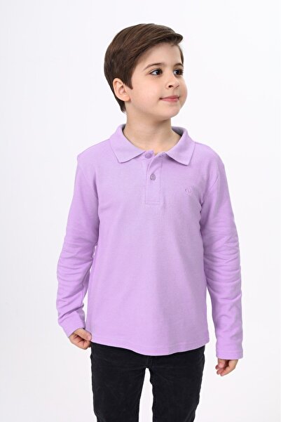 Toontoy Unisex Polo Neck Buttoned Long Sleeve T-Shirt