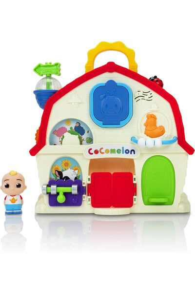 Cocomelon JJ Musical Barn Playset - Battery Operated, 8 Sensory Features, Figurine & Carry Case