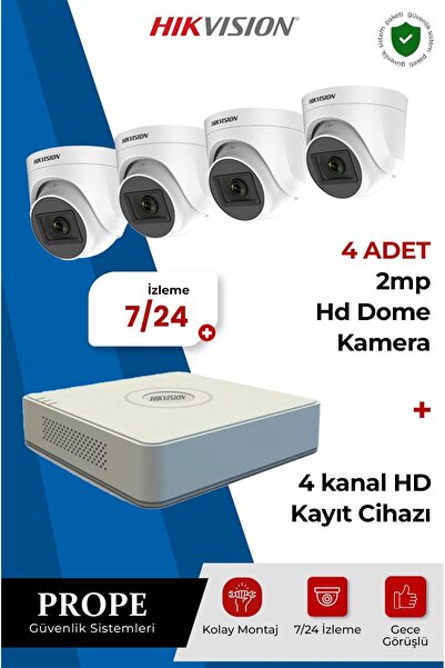 HIKVISION 4 Kameralı Hd Sistem Paketi