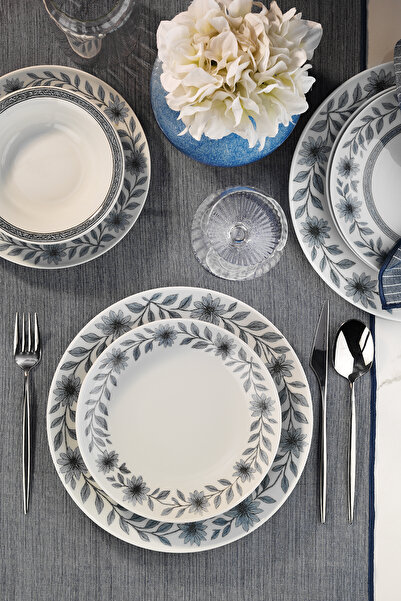 Kütahya Porselen Meadow 24 Parça 6 Kişilik Yemek Takımı