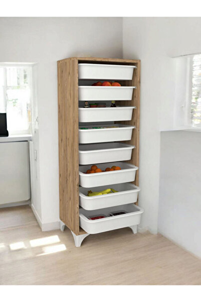 modüleva 8 Çekmeceli Çok Amaçlı Sepetli Dolap / Oyuncak Kutusu / Organizer