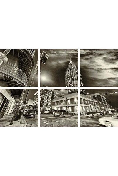 Sasb مجموعة فنية جدارية بدون إطار من 6 لوحات - متعددة الألوان