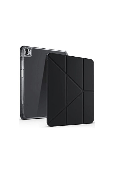 Twin Store حافظة آيباد إير 13 (2024) حافظة تابلت مارس مع حامل قلم - أسود