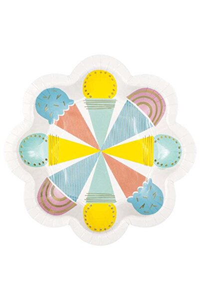 Generic Pastel Ice Cream Shaped Plates