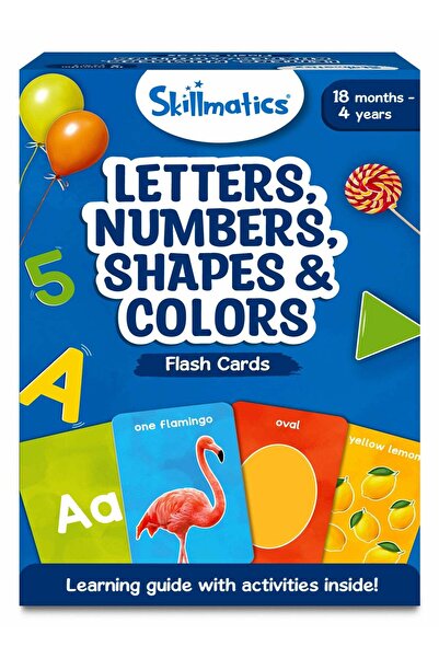 Generic Skillmatics Letters, Numbers, Shapes & Colors - Thick Flash Cards for Toddlers, Montessori Toys, Pr