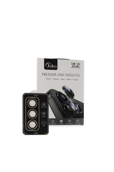 Twin Store عدسة كاميرا جالاكسي إس 24 معدنية مطلية بتقنية بي في دي - ذهبي