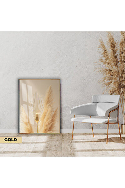 Harikabirev | MOLECULARE |   MODEL ELEGANT DE IARBA PAMPAS |   TABLO DE STICLA CU CADRU, SIMPLE, VERTICAL