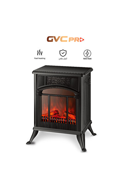 GVC PRO مدفأة زخرفية على شكل خزانة - أسود - GVCHT-230-1
